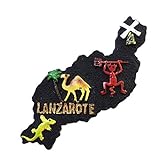 ImÃ¡n de nevera 3D de Lanzarote EspaÃ±a para regalo turÃ­stico, decoraciÃ³n para el hogar y la cocina, imÃ¡n de nevera Lanzarote EspaÃ±a