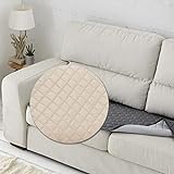 Lanovenanube Topper sofá Terciopelo Glamour de 65x160 cm - Color Beig