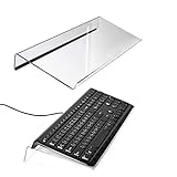 YSTP Soporte inclinado para teclado de PC, elevador de teclado ergonómico acrílico para escritorio de oficina, hogar, escuela, elevador de teclado para escritorio