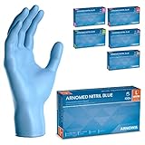 ARNOMED Guantes nitrilo talla L, guantes de nitrilo azules, caja guantes nitrilo 100 unidades, guantes nitrilo desechables para mecanico, guantes de nitrilo sin polvo en tallas XS, S, M, L, XL y XXL