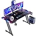 HLONONE 120 × 60cm LED Mesa Gaming, Escritorio Gaming de Fibra de...