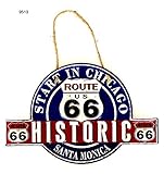 DiiliHiiri Cartel de Chapa Placa Retro Letrero Estilo Vintage Metal para DecoraciÃ³n Hogar (Historic Route 66)