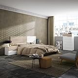 Miroytengo Pack Muebles Dormitorio Couple en Color Sahara y Blanco