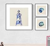 Nacnic Pack de láminas para enmarcar MAR Azul. Posters Cuadrados con imágenes del mar. Decoración de hogar. Láminas para enmarcar. Papel 250 Gramos