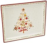 Villeroy & Boch 14-8612-2856 Plato de reposterÃ­a Rectangular Winter Bakery Delight, para Navidad, 27 x 22,5 cm, en Festivo Embalaje de Regalo, Porcelana, Multicolor, 28.4x24.0x10.7 cm