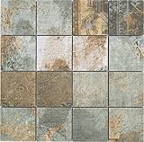 Mosaico de cerÃ¡mica de gres porcelÃ¡nico, beige, marrÃ³n, verde mate, para pared, suelo, cocina, baÃ±o, ducha, placa de mosaico, suelo