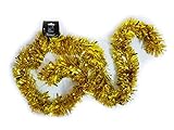 Homestreet - Espumillón de Navidad de calidad gruesa en rojo, dorado o plateado, 11 cm de grosor, 2 metros de grosor, decoración de Navidad de lujo (dorado)