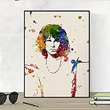 Nacnic - Poster Acuarela Jim Morrison - LÃ¡mina Moderna para DecoraciÃ³n de Pared en el Hogar - ImpresiÃ³n Arte Mural - Guitarra, Rock, The Doors