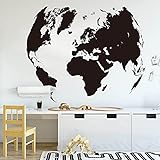 Mapa del mundo tierra global pared calcomanÃ­a oficina aula viajes mapa del mundo tierra pegatina de pared vinilo decoraciÃ³n del hogar Mural A5 70x56cm