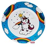WMF Vajilla infantil con diseÃ±o de unicornio, 19 cm, porcelana, apto para lavavajillas, color y apto para alimentos