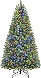 SHareconn Ã�rbol de Navidad Artificial de 180cm con 1018 Puntas de Rama, con 330 Luces Blancas CÃ¡lidas & Multicolores y Soporte de Metal Plegable, Montaje RÃ¡pido