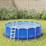 AJJHUUKI Paño de suelo para piscina y spa, color gris claro, 244 cm, poliéster, geotextil, hogar y jardín