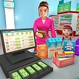 caja registradora de manía de compras de supermercado: simulador 3d de vida de gerente de centro comercial para niños